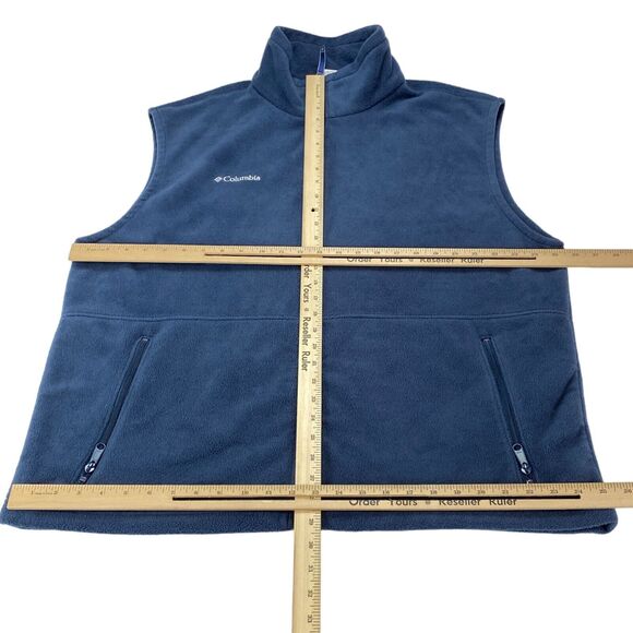 Columbia Vest Men's Tall XL Fleece Polyester Sleeveless Logo Full Zipper - Picture 4 of 16